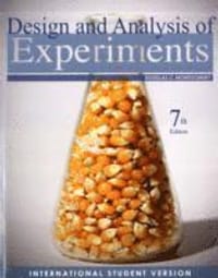 Design and Analysis of Experiments