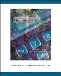 Fundamental Methods of Mathematical Economics