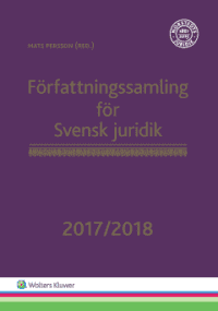 Författningssamling för Svensk juridik 2017/2018