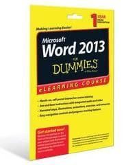 Word 2013 For Dummies eLearning Course Access Code Card (12 Month Subscript | 1:a upplagan