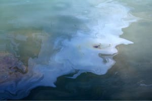 Waste water with oil and sludge